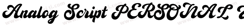 Analog Script PERSONAL USE字体转换